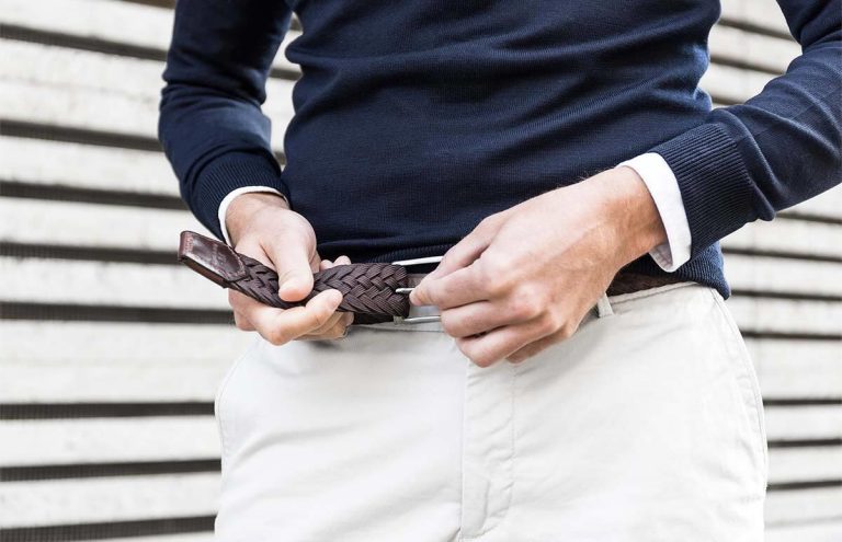 Home Highbuckle riem zonder gaatjes met modern ontwerp in zwart leer, perfect voor formele en casual outfits